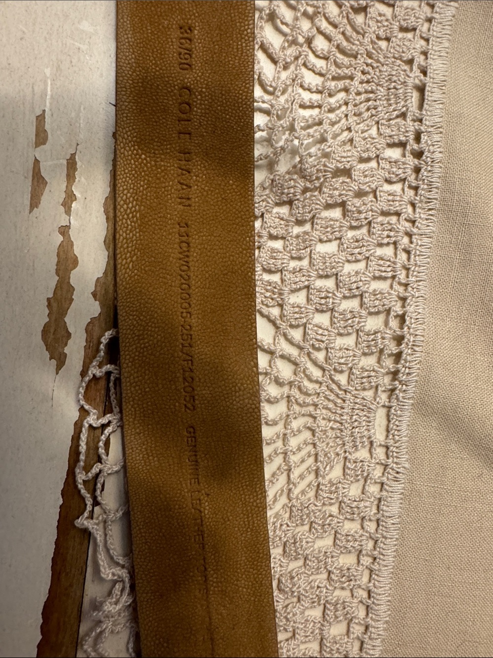 Men's Brown Leather Belt Cole Haan - Picture 5 of 6